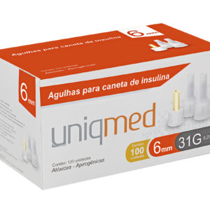 AGULHAS PARA CANETA DE INSULINA 6MMX31G
