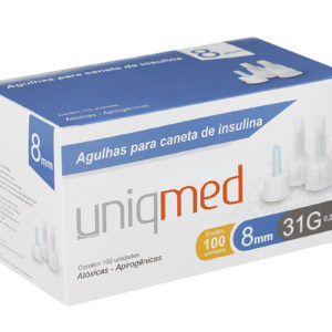AGULHAS PARA CANETA DE INSULINA 8MMX31G