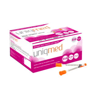 SERINGAS PARA INSULINA COM AGULHA - 0,3ML 31G